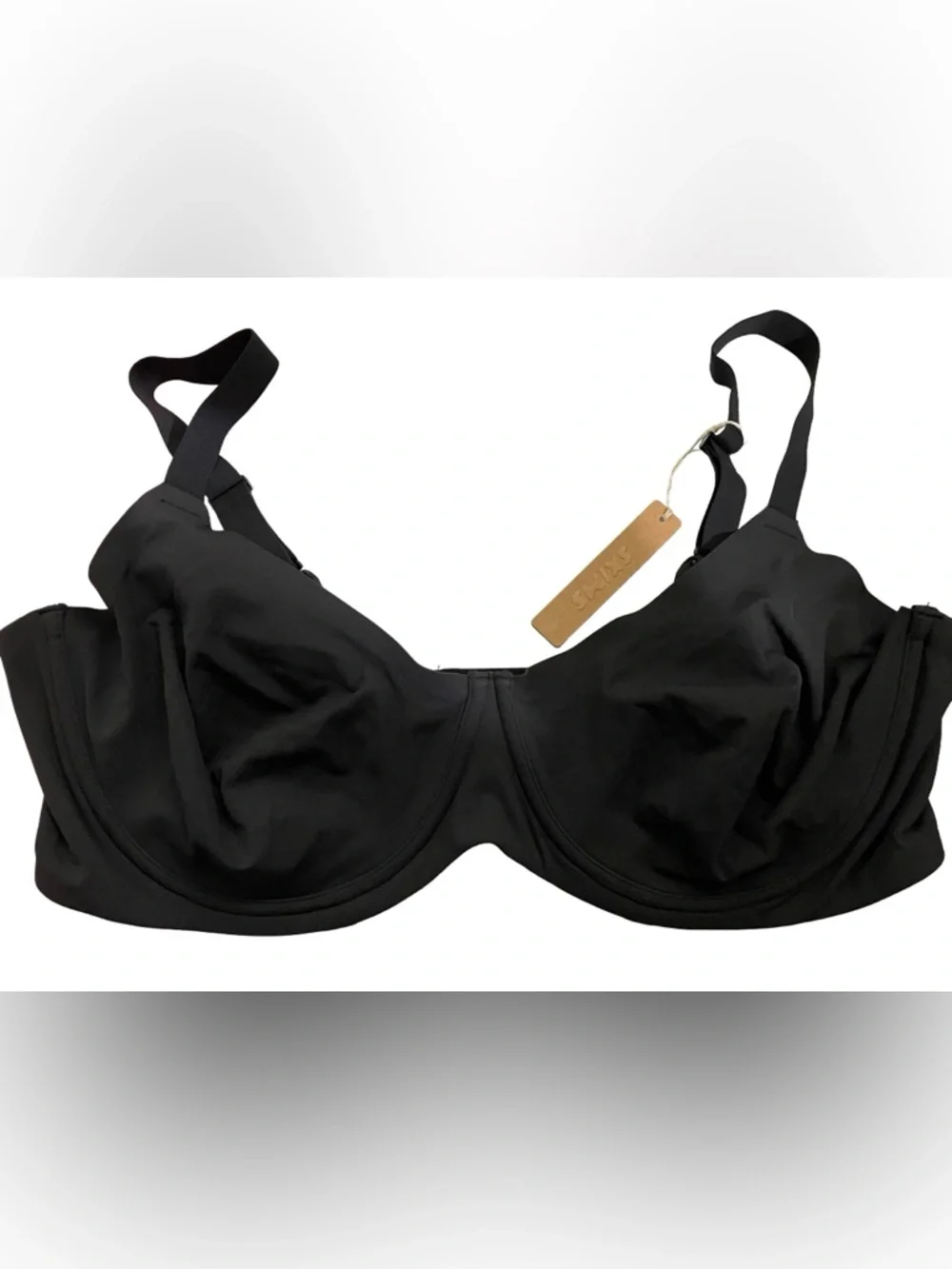 NWT Skims Fits Everybody Unlined Demi Bra in Onyx Size 44D - Picture 3 of 6